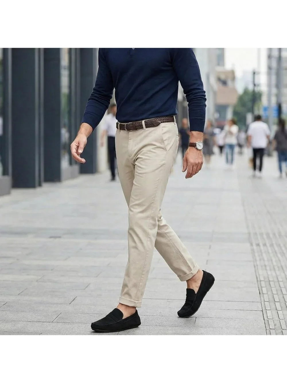 Men's Black Suede Penny Loafers Slip-On Driving Moccasins Casual Flat Shoes